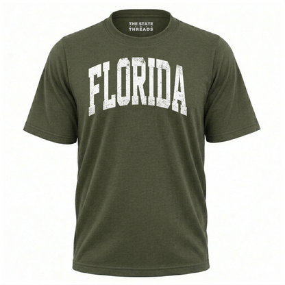 Florida Sunshine State Retro Distressed Varsity Shirt