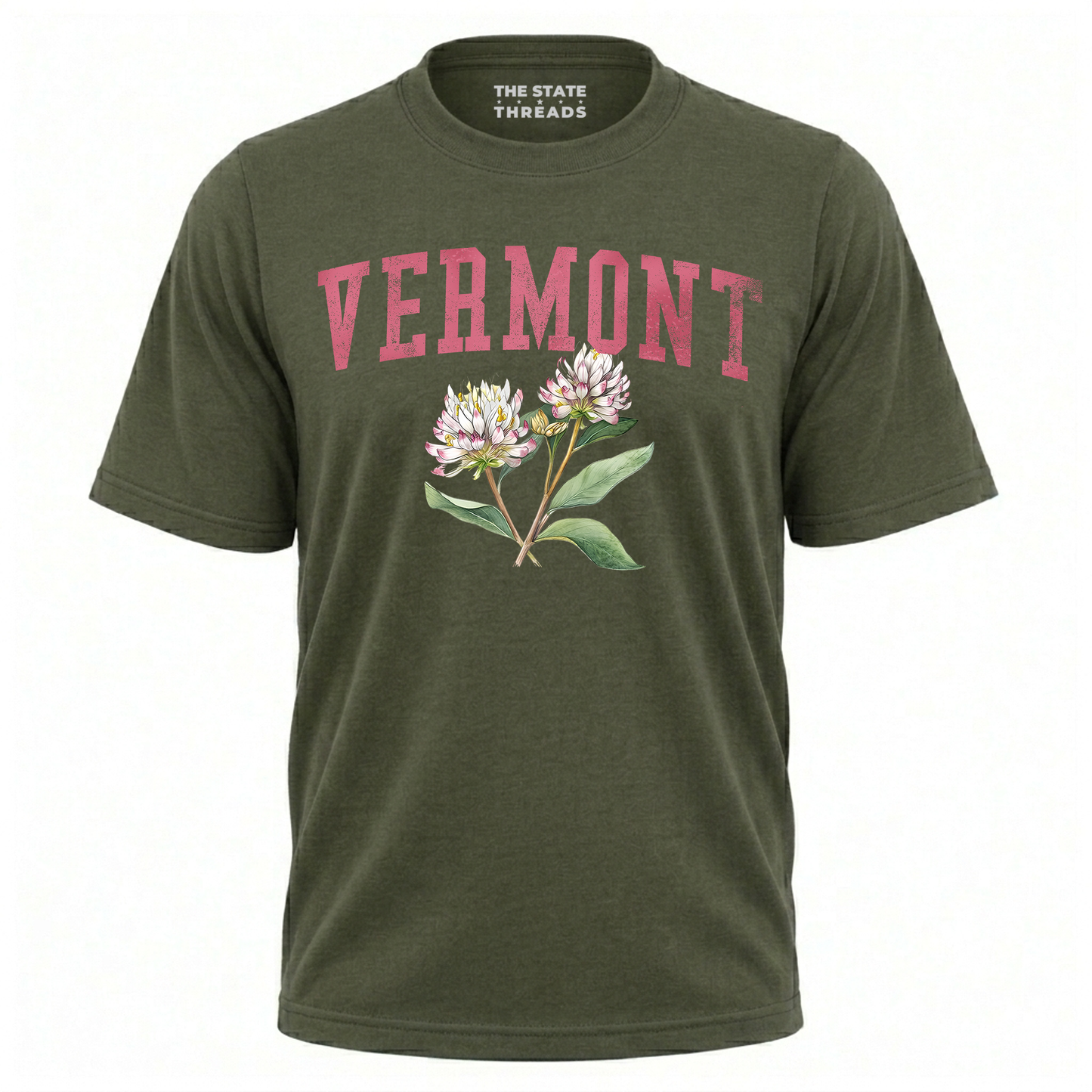 Vermont Red Clover State Flower Vintage Botanical Shirt