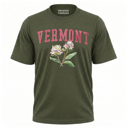 Vermont Red Clover State Flower Vintage Botanical Shirt
