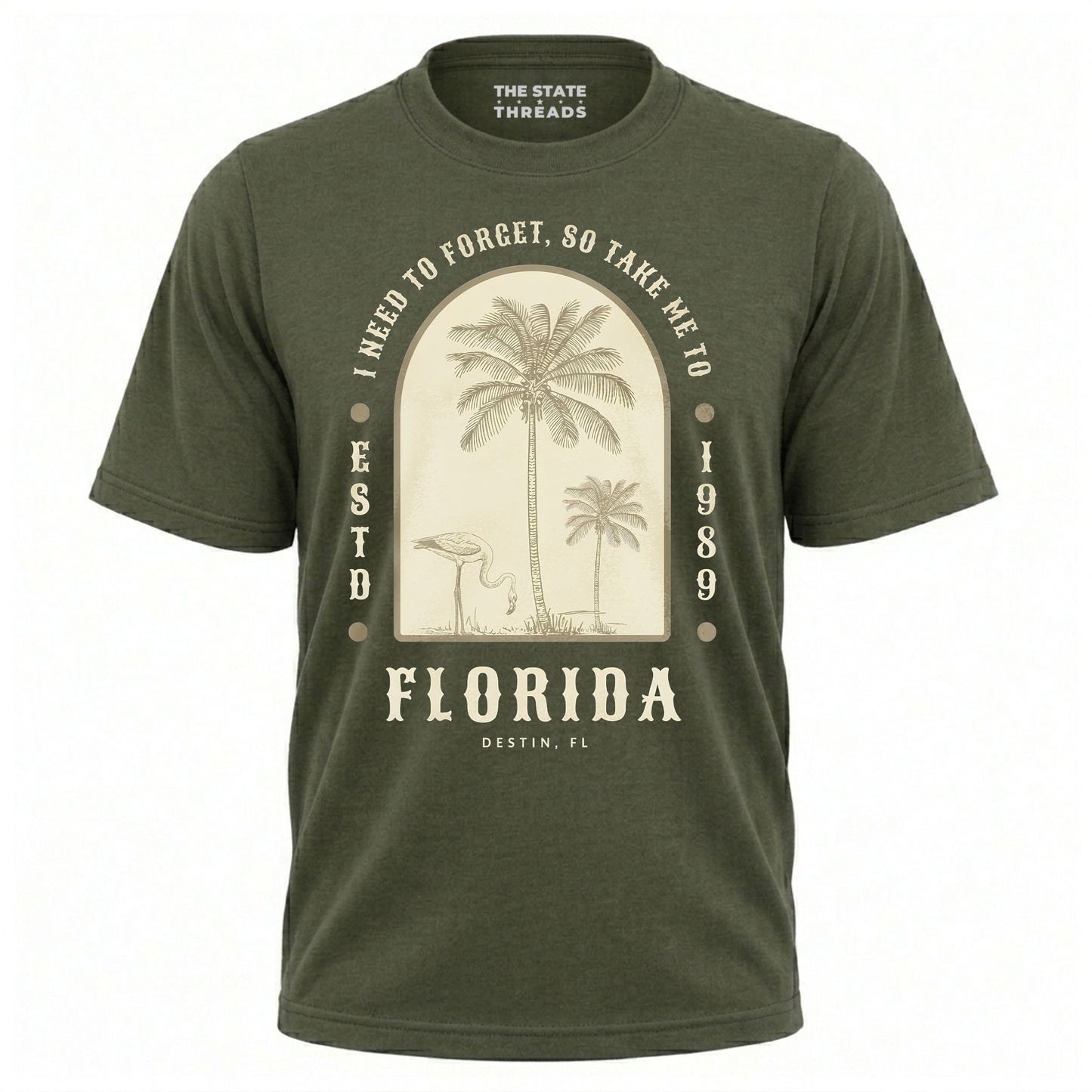 Florida Take Me To Destin Flamingo Palm Trees Shirt