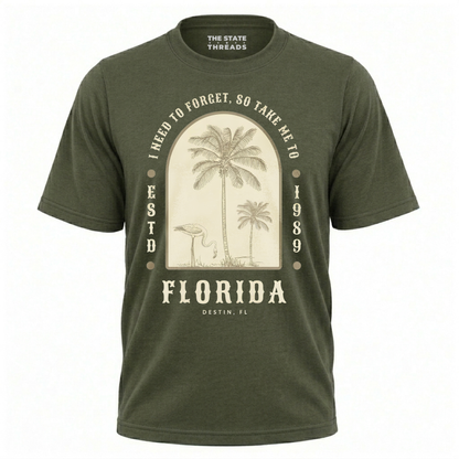 Florida Take Me To Destin Flamingo Palm Trees Shirt