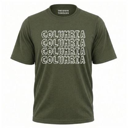 New York Columbia University Block Letter Campus Pride Shirt