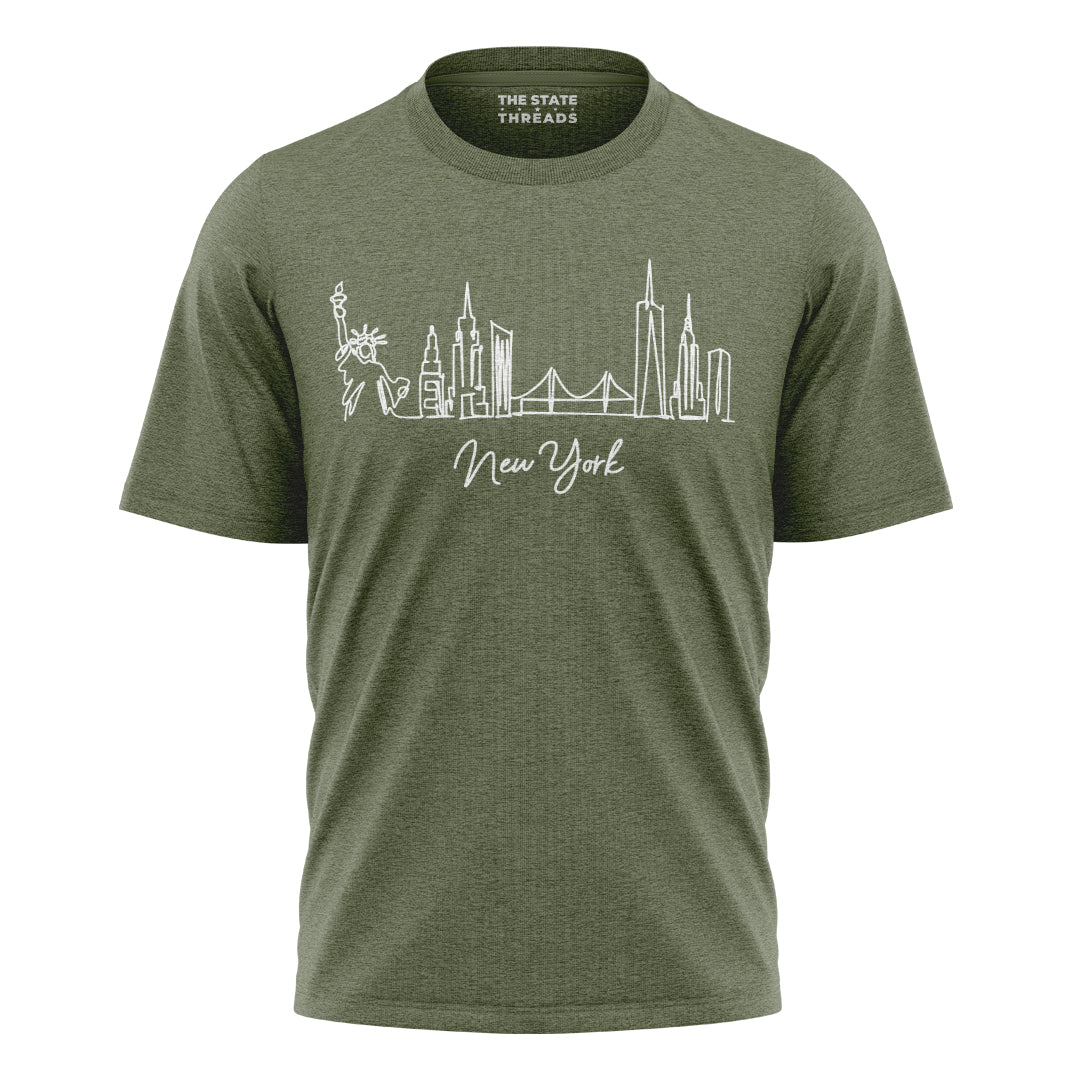 New York City Skyline Minimalist Travel Shirt