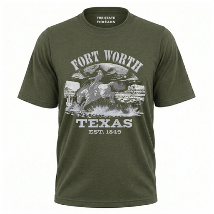 Fort Worth Texas Vintage Cowboy Rodeo Shirt