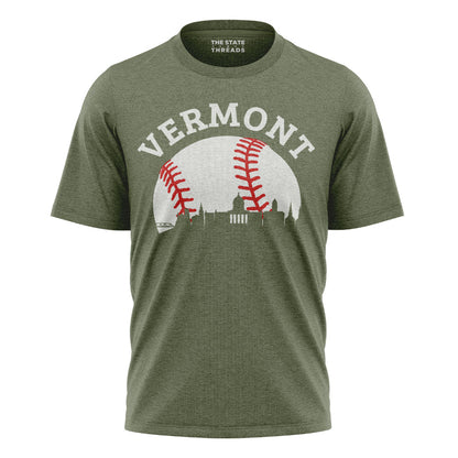 Vermont Baseball City Skyline Sports Fan Shirt