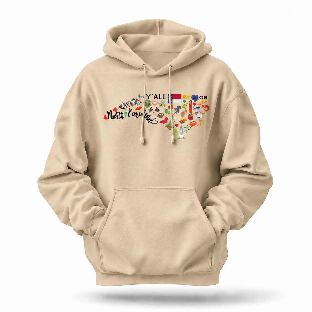 North Carolina State Icons Collage Hoodie