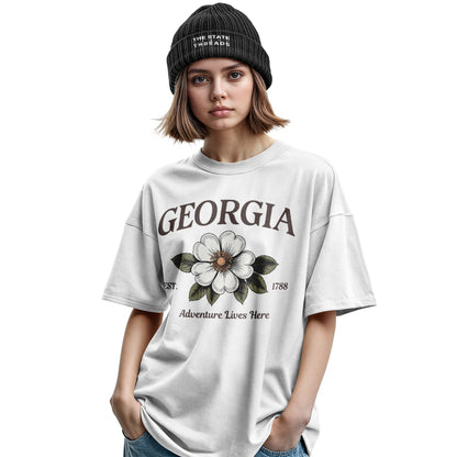 Georgia State Flower Cherokee Rose Adventure Vintage Shirt