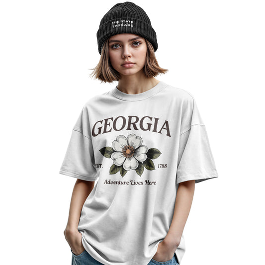 Georgia State Flower Cherokee Rose Adventure Vintage Shirt