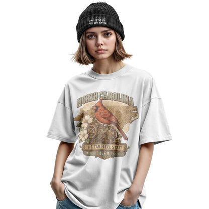 North Carolina Steampunk State Bird Flower Heritage Shirt