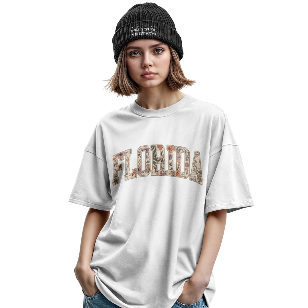 Florida Floral Varsity Preppy Sunshine State Vintage Shirt