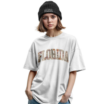 Florida Floral Varsity Preppy Sunshine State Vintage Shirt