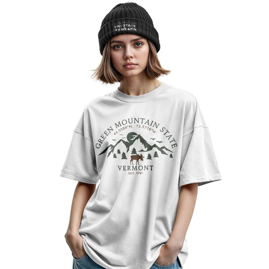 Vermont Green Mountain State Moose Outdoor Adventure Shirt