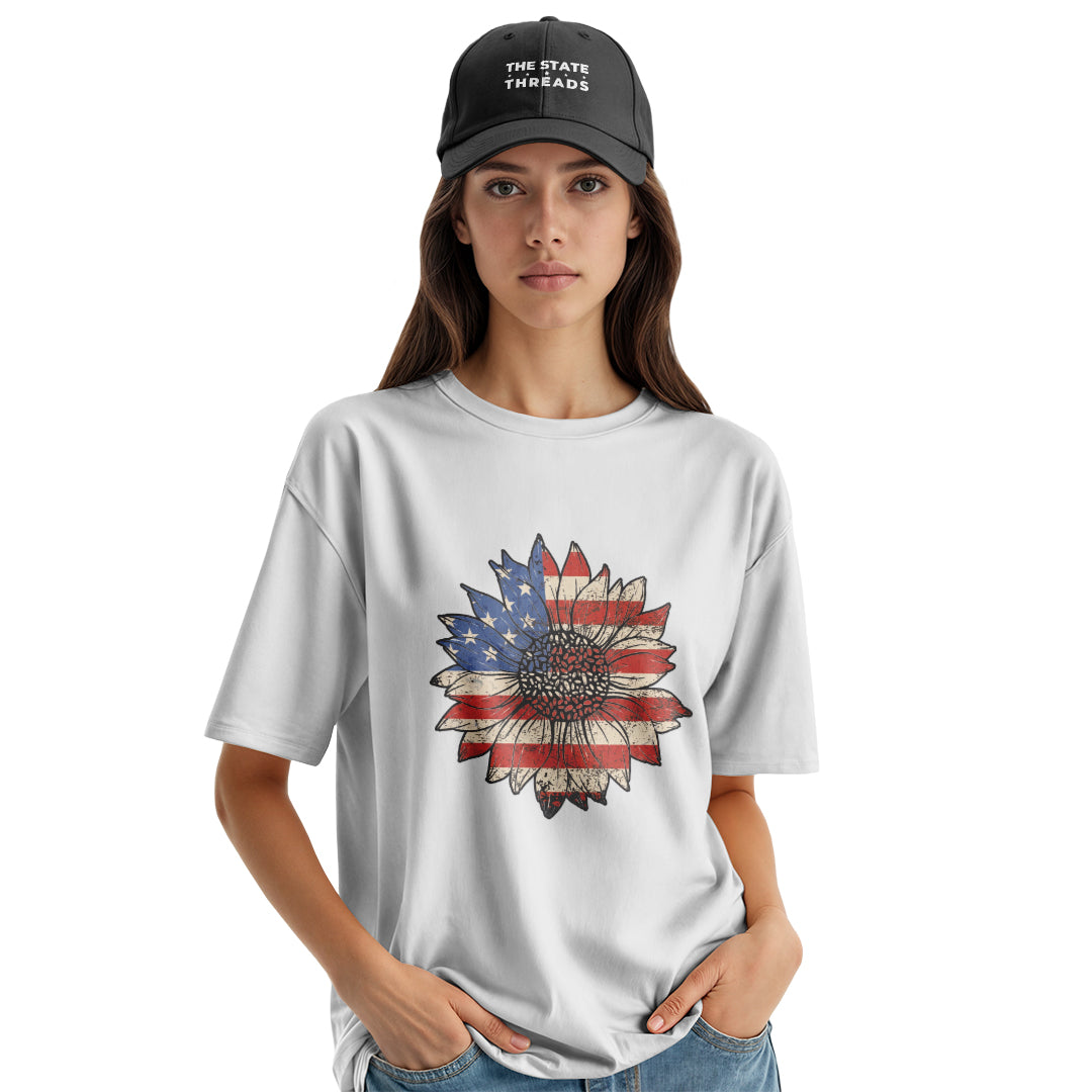 Sunflower USA Flag Vintage Shirt