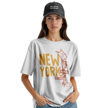 New York Broadway Street Signs Aesthetic Vintage Shirt