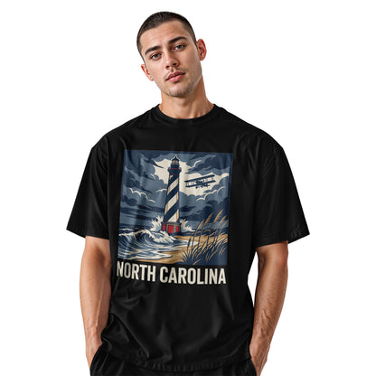 North Carolina Lighthouse Biplane Vintage Coastal Shirt