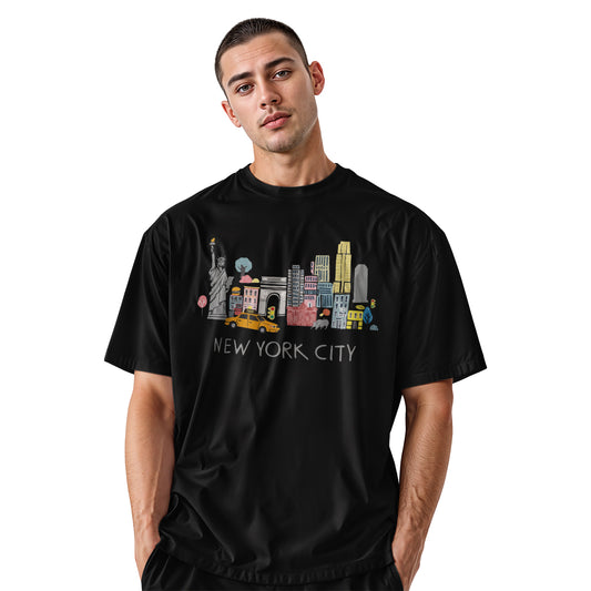 New York City Landmarks Illustrated Souvenir Shirt
