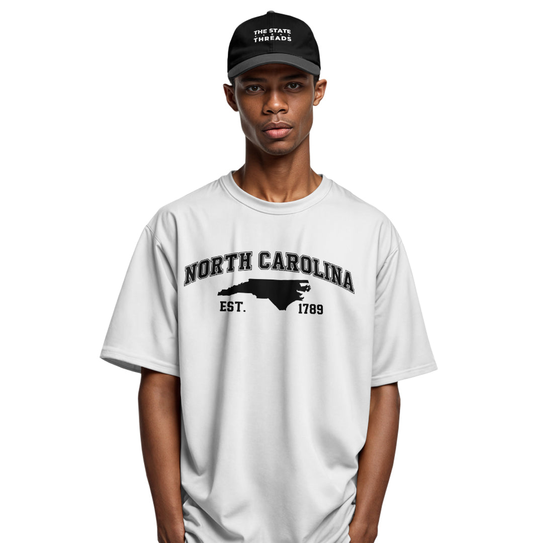North Carolina State Map EST 1789 Collegiate Shirt