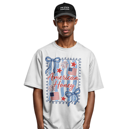 American Honey Flag Bows Patriotic Shirt