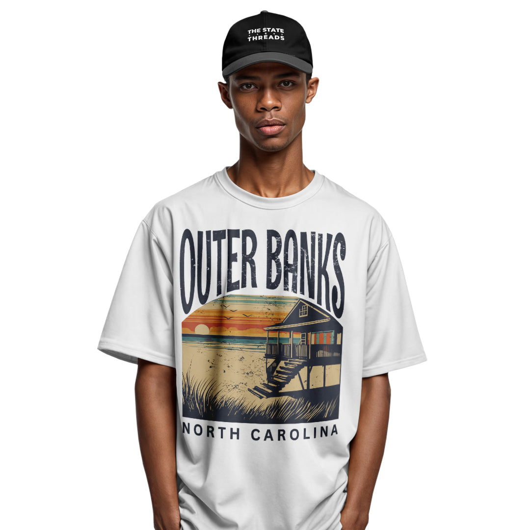 Retro Outer Banks North Carolina Beach Shirt