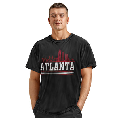 Atlanta Georgia City Skyline Collegiate Retro Vintage Shirt
