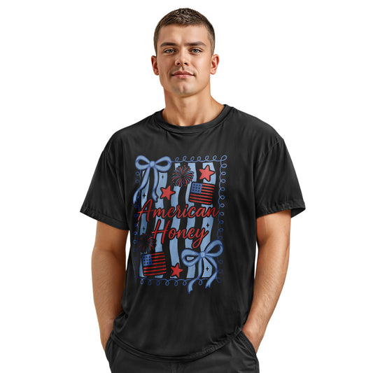American Honey Flag Bows Patriotic Shirt