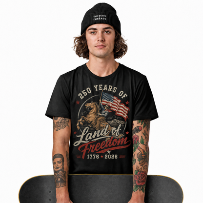 America 250 Years Land of Freedom Cowboy Shirt