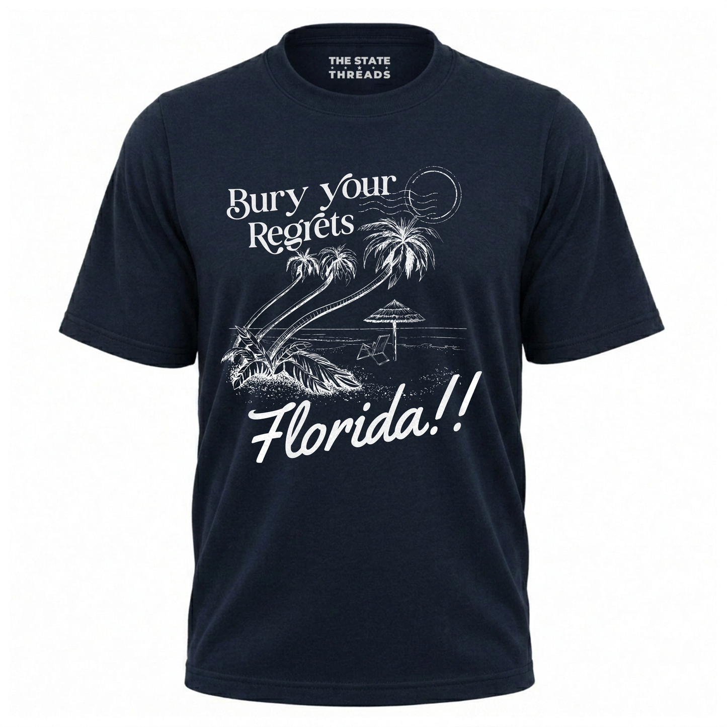 Florida Bury Your Regrets Tropical Coastal Beach Shirt