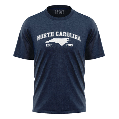 North Carolina State Map EST 1789 Collegiate Shirt