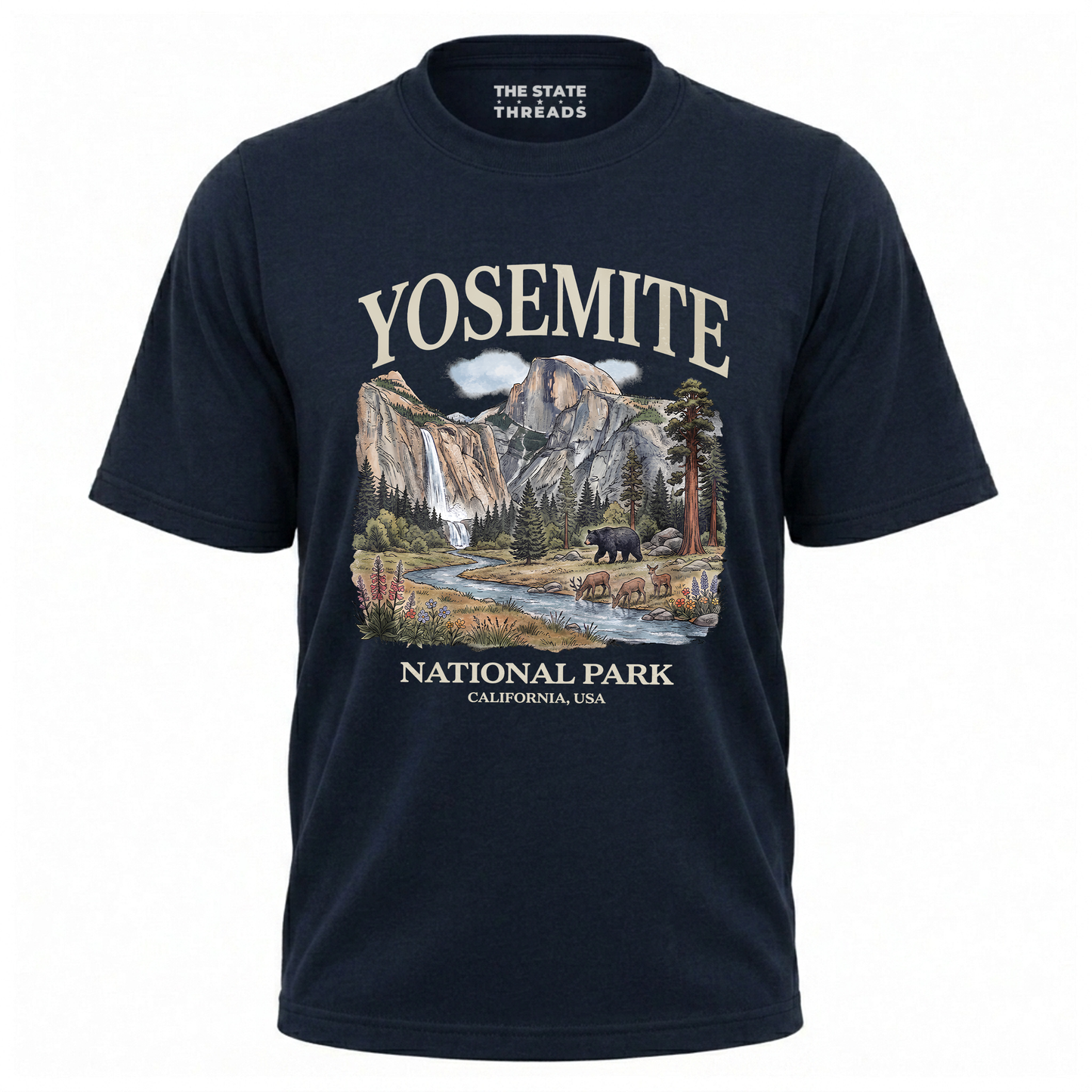 Yosemite National Park California Vintage Wildlife Bear Shirt