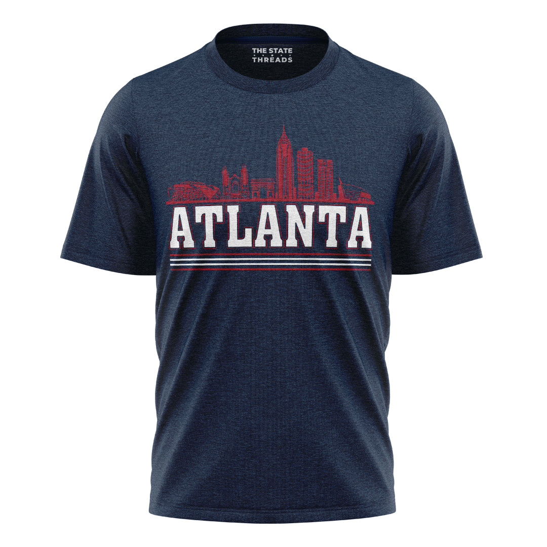 Atlanta Georgia City Skyline Collegiate Retro Vintage Shirt