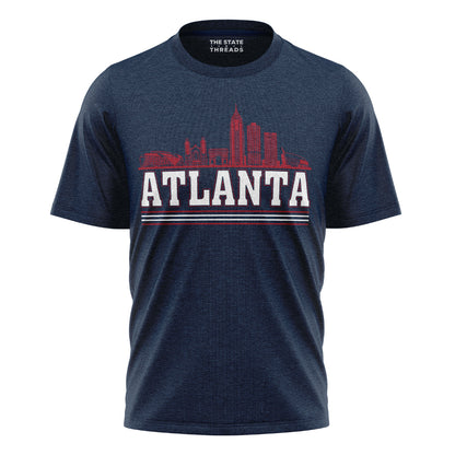 Atlanta Georgia City Skyline Collegiate Retro Vintage Shirt