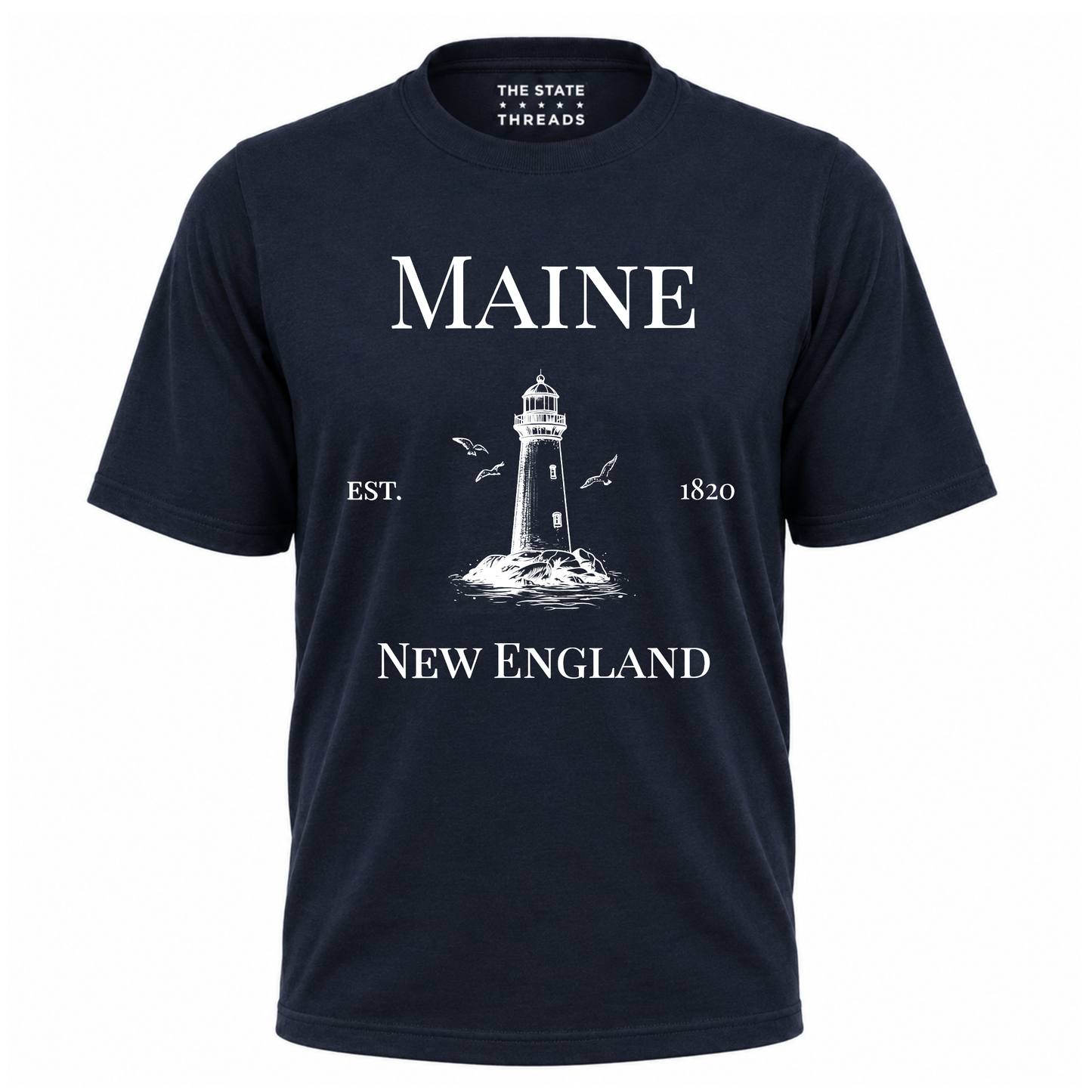 Maine New England Coastal Lighthouse Heritage Shirt