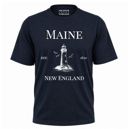 Maine New England Coastal Lighthouse Heritage Shirt