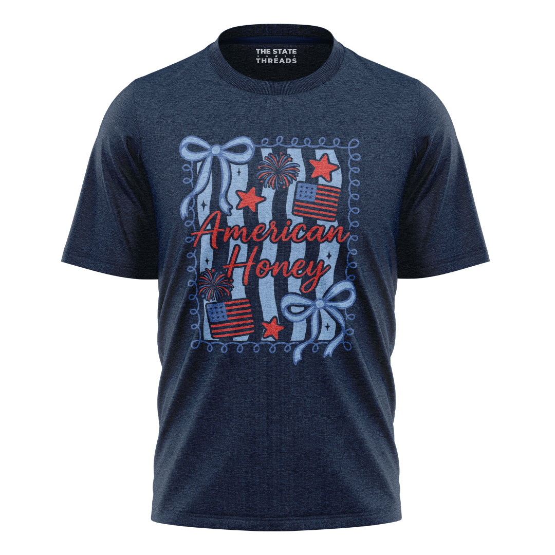 American Honey Flag Bows Patriotic Shirt