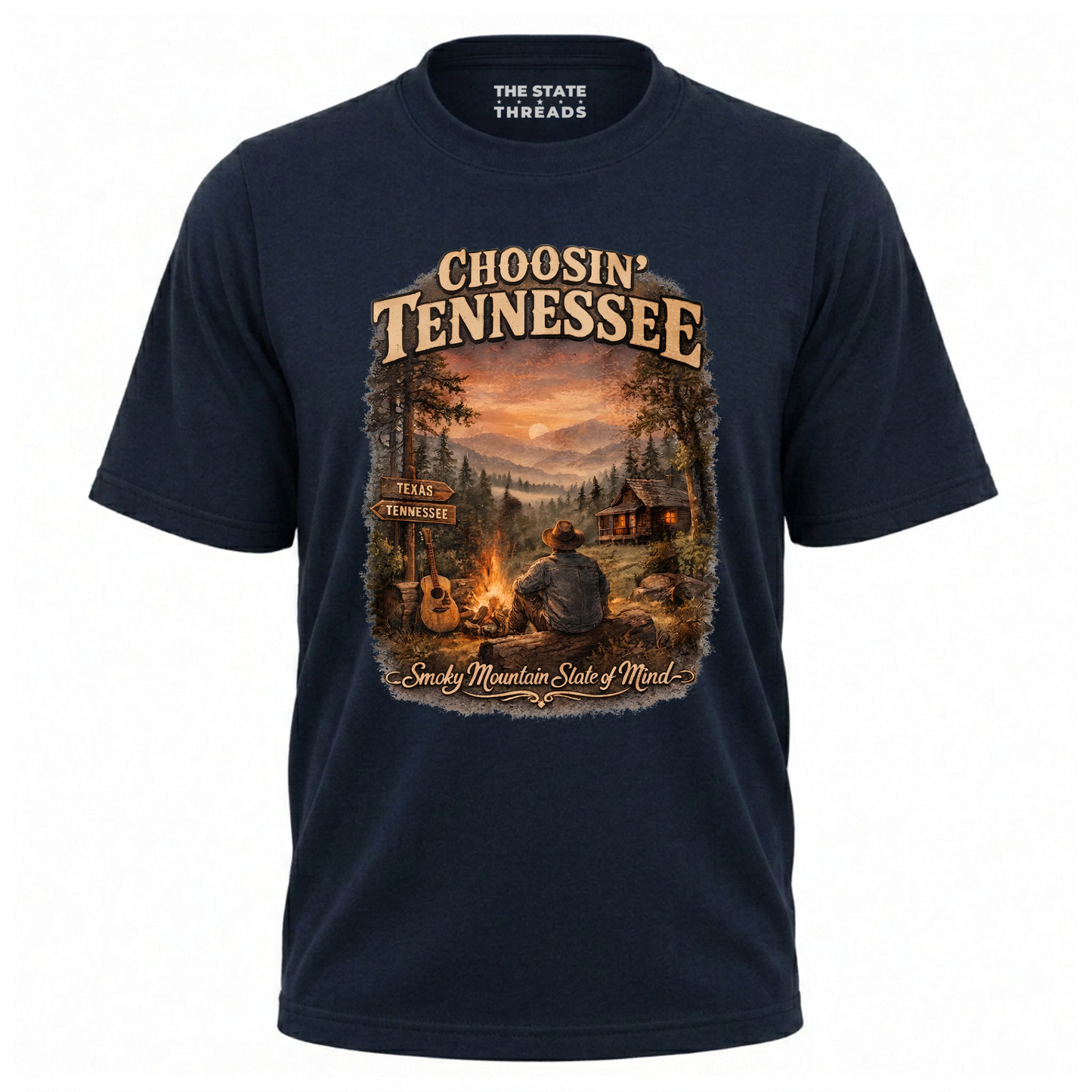 Tennessee Smoky Mountains Campfire Cabin Nature Shirt