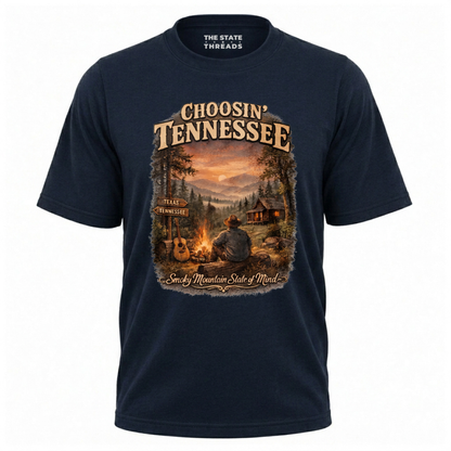 Tennessee Smoky Mountains Campfire Cabin Nature Shirt