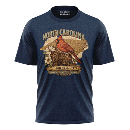 North Carolina Steampunk State Bird Flower Heritage Shirt