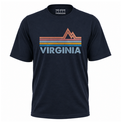 Virginia Mountain Retro State Pride Travel Shirt