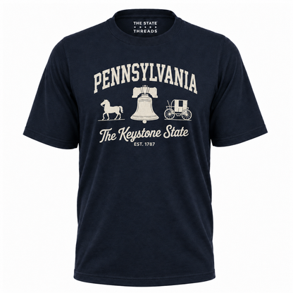 Pennsylvania Keystone State Liberty Bell Est 1787 Shirt