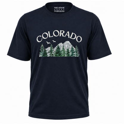 Colorado Mountain Pine Watercolor Shirt