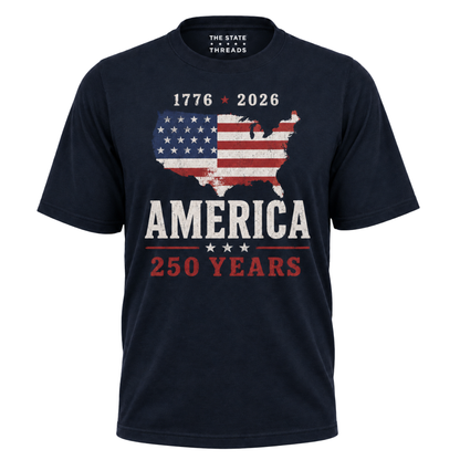 America 250 Years Flag Map 1776 2026 Shirt