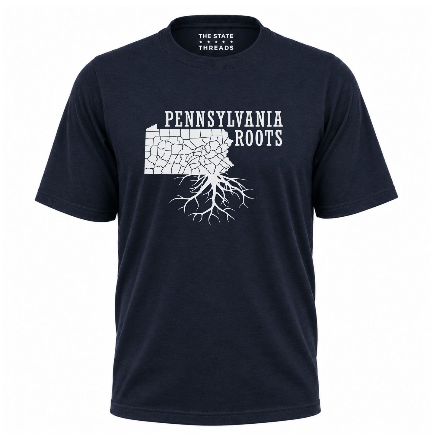 Pennsylvania Roots State Heritage Distressed Map Shirt