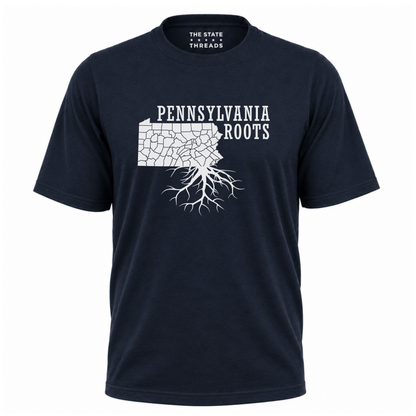 Pennsylvania Roots State Heritage Distressed Map Shirt