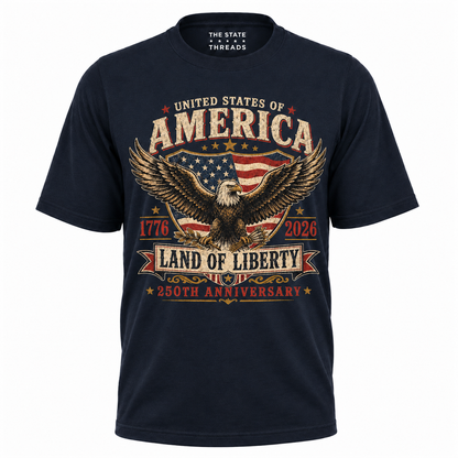 America Eagle Land of Liberty 250th Anniversary Shirt