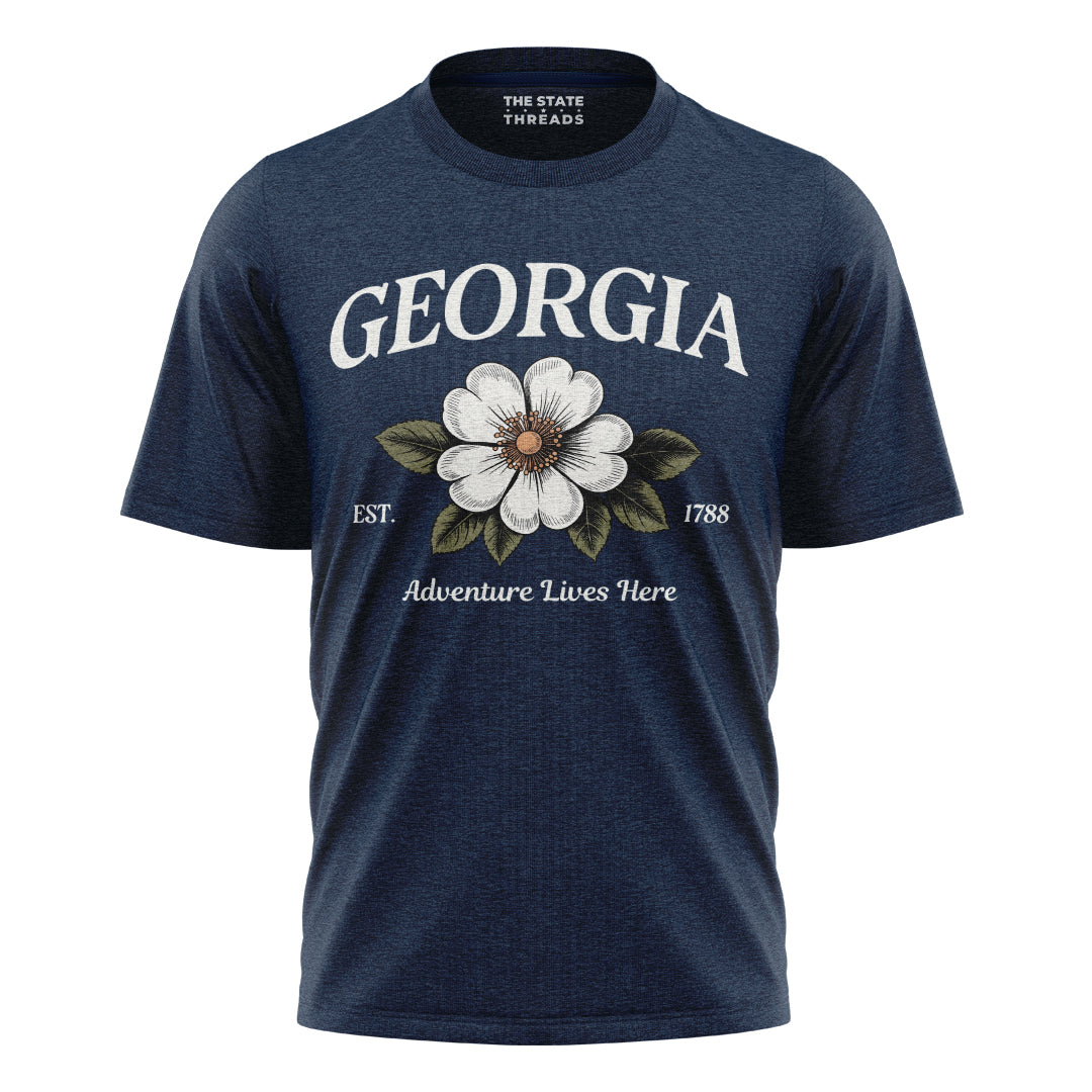 Georgia State Flower Cherokee Rose Adventure Vintage Shirt