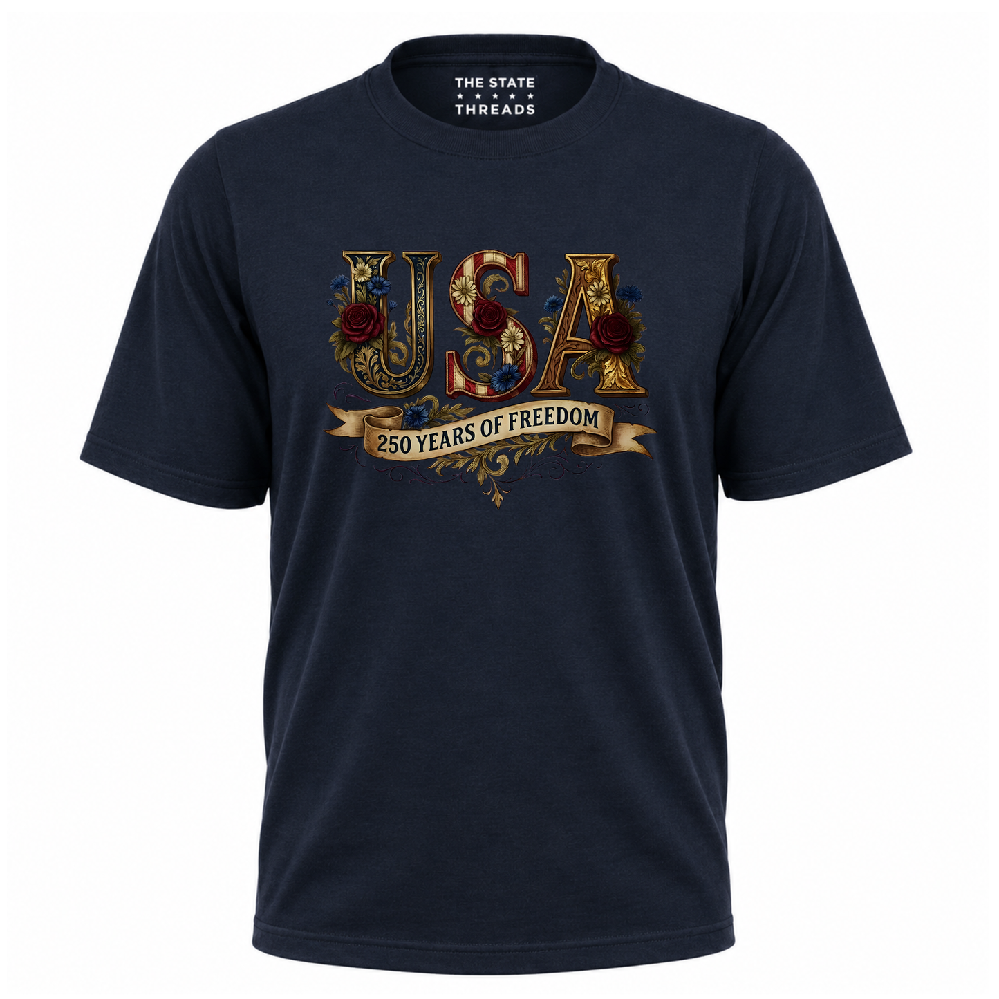 America 250 Years Freedom Vintage Floral Shirt