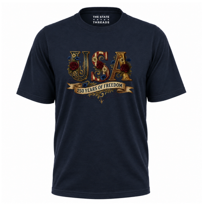 America 250 Years Freedom Vintage Floral Shirt