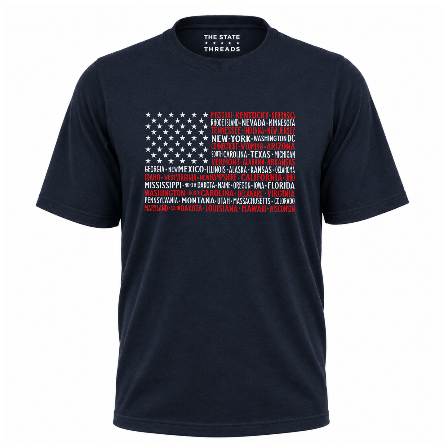 America 50 States Flag Retro Patriotic Shirt