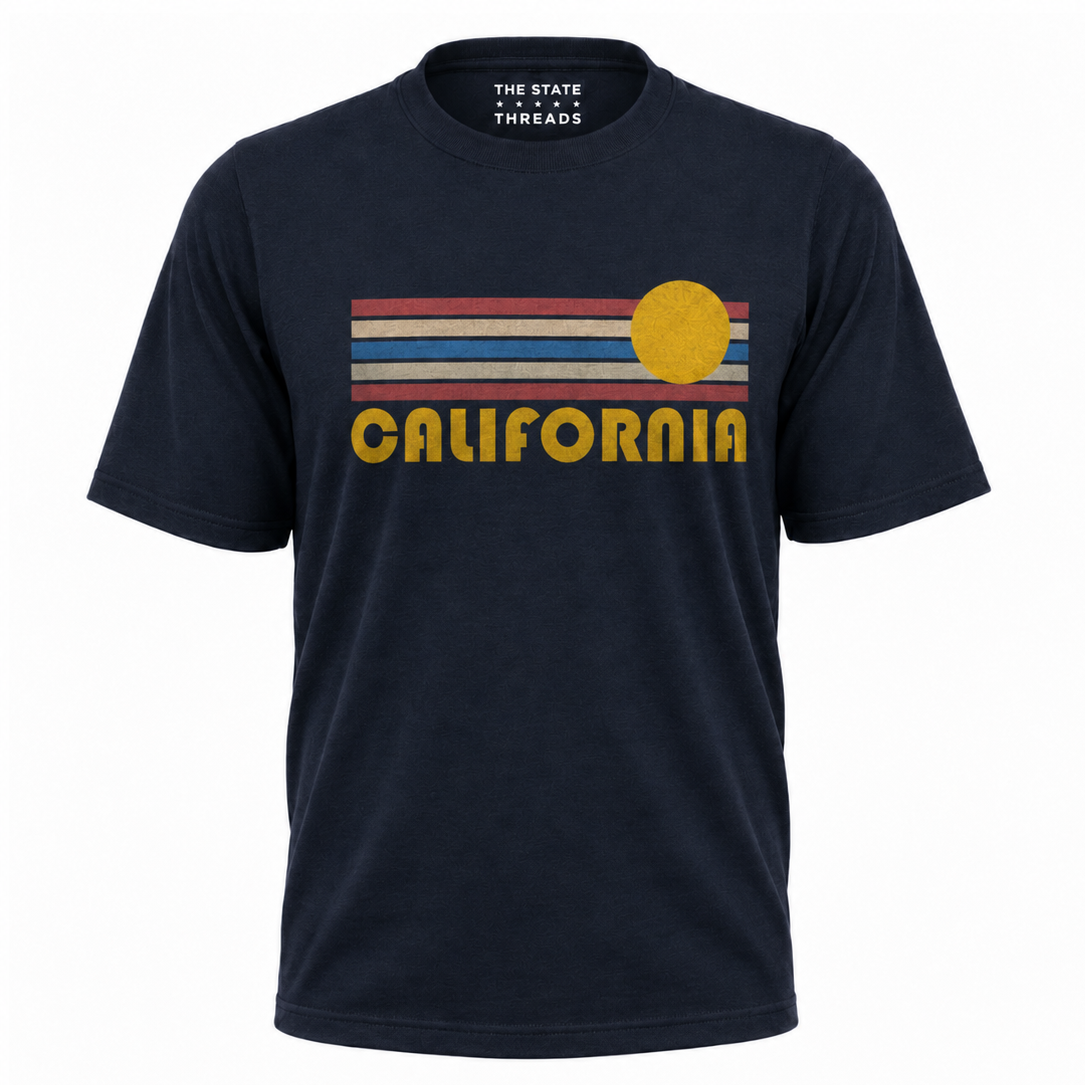 California Retro Sunset Stripe Shirt