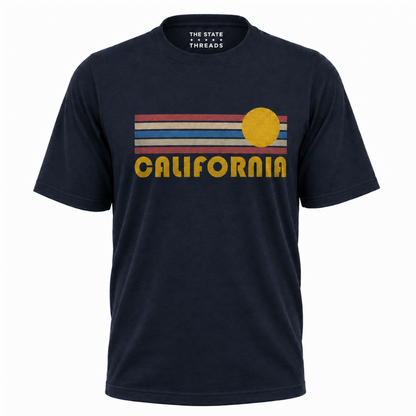 California Retro Sunset Stripe Shirt